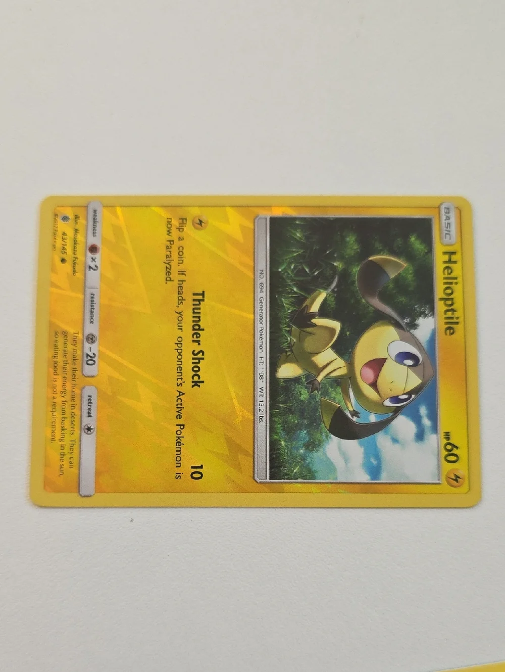 Pokemon Helioptile And Heliolisk Trading Cards